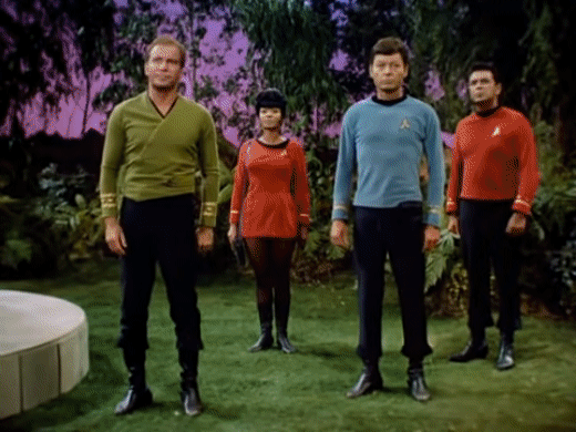 Star Trek: TOS transporter scene from a planet