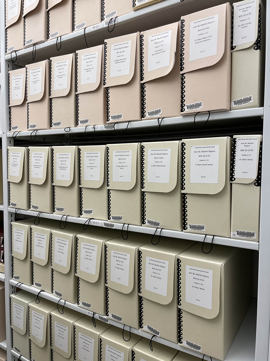 Archival boxes for the Ann M. Martin papers