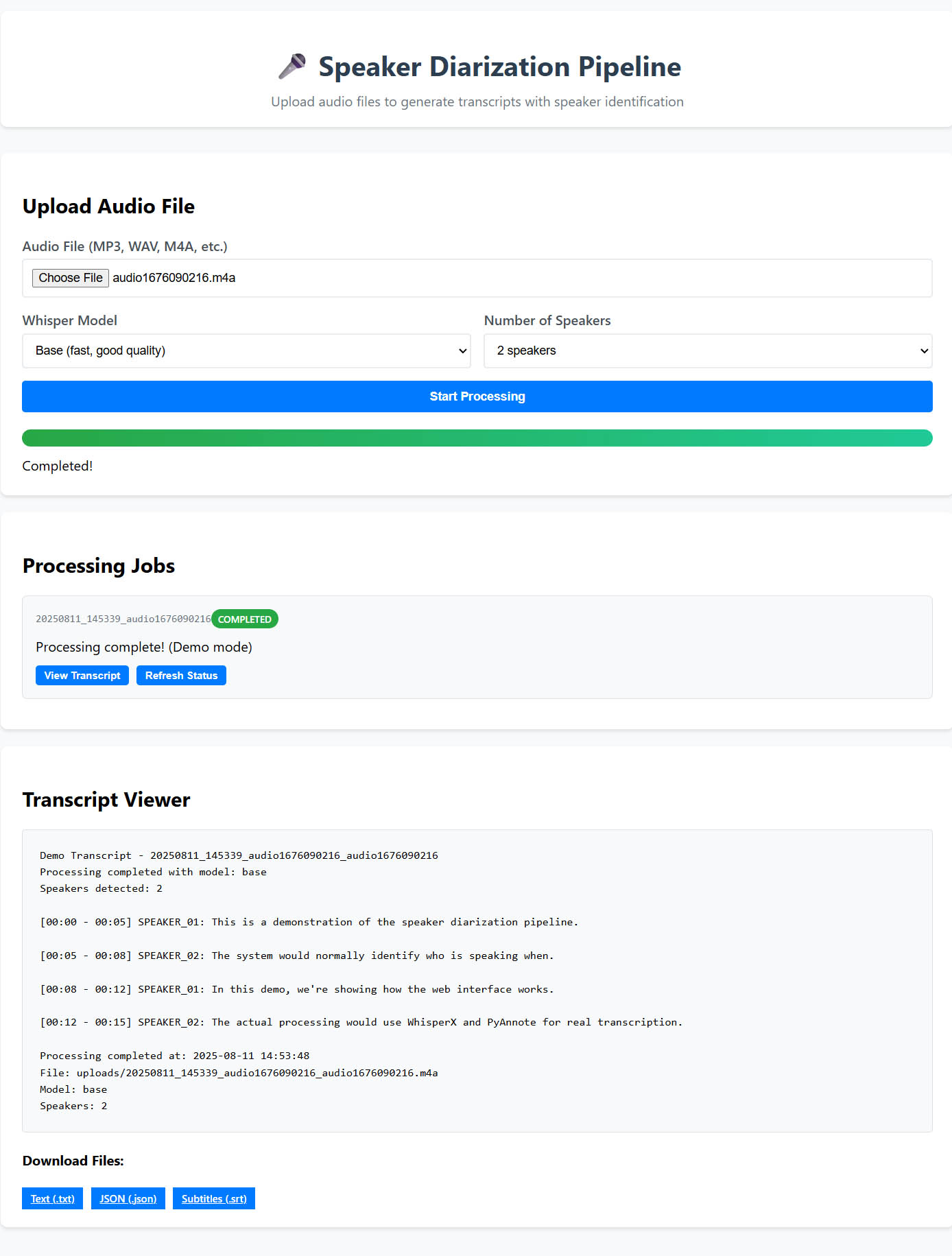 Pipeline screenshot