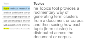 Description of topics tool