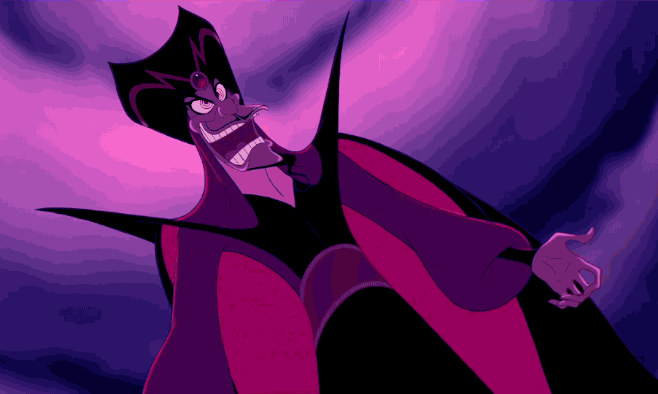 Animated GIF of Jafar laughing