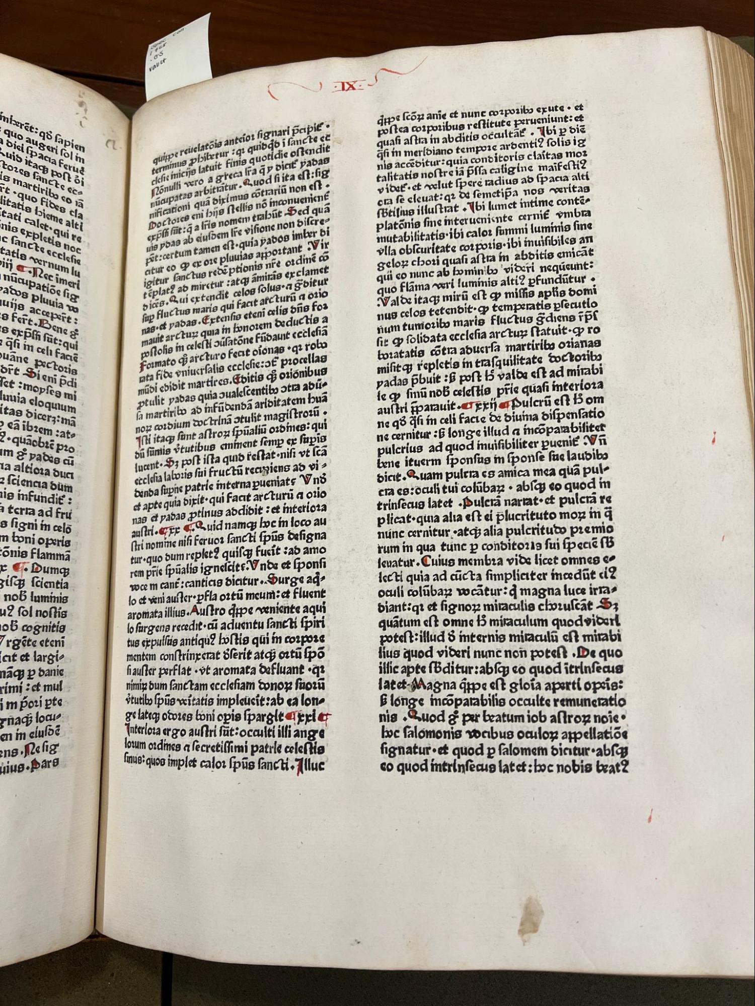 Close-up of the manuscript