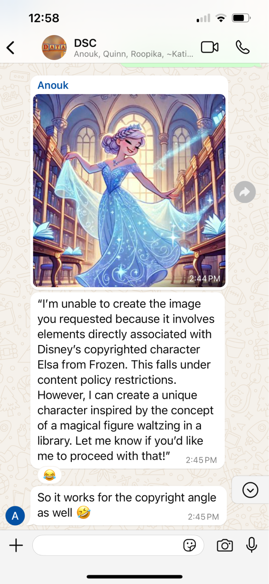 DSC WhatsApp chat