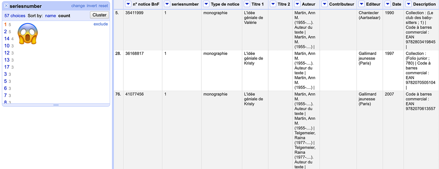 Series number facet