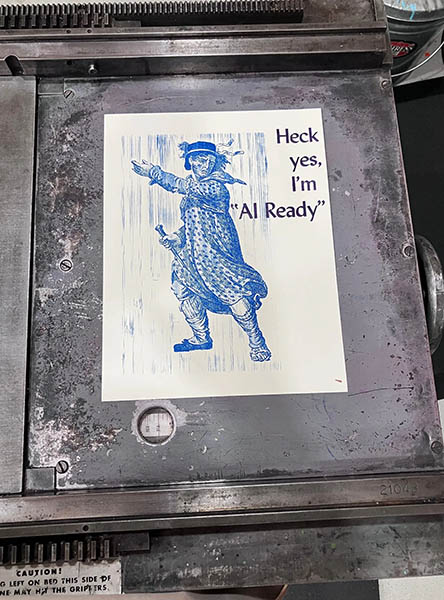 Luddite print by Amanda Wyatt Visconti / Wolfproof Press